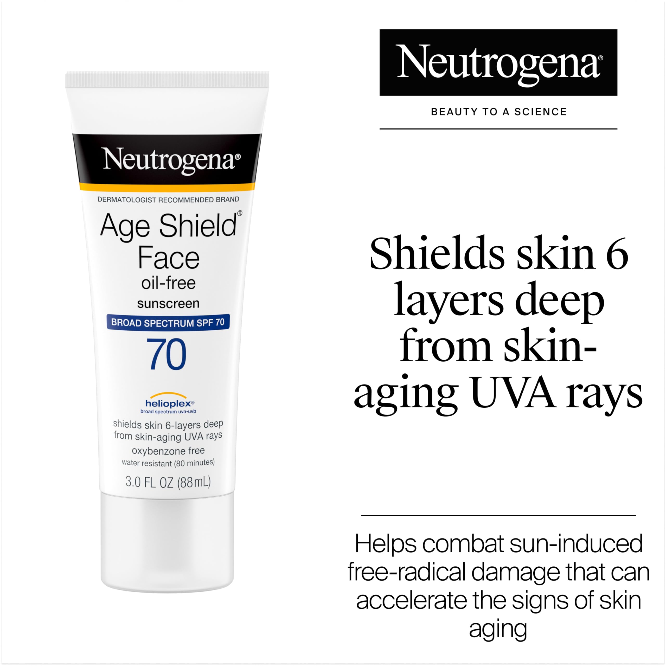 Neutrogena Age Shield Face Lotion SPF 70 – ochrona przed starzeniem się skóry do twarzy – z USA