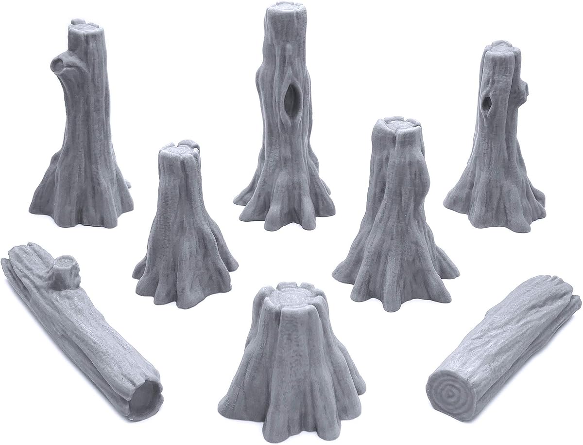 Troncos y troncos de árboles de pantano - Terreno DND - Paisaje RPG de mesa y terreno de juego de guerra para miniaturas de 28 mm
