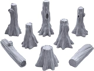 Swamp Tree Trunks & Logs, 3D Printed Tabletop RPG Scenery and Wargame Terrain for 28mm Miniatures