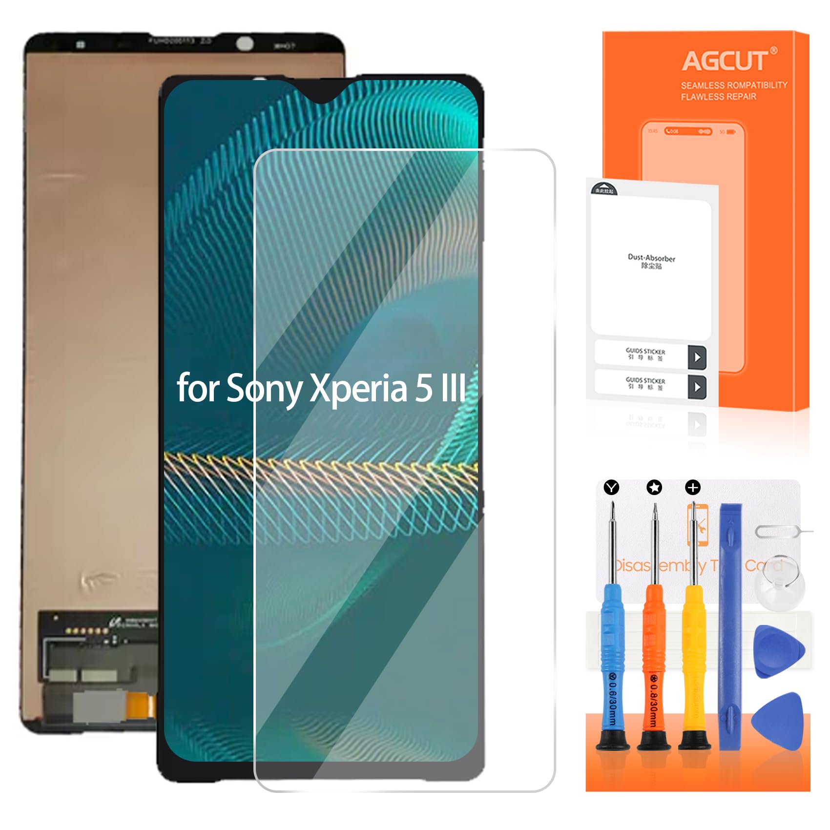 Amazon.com: AGCUT for Sony Xperia 5 III Screen Replacement for