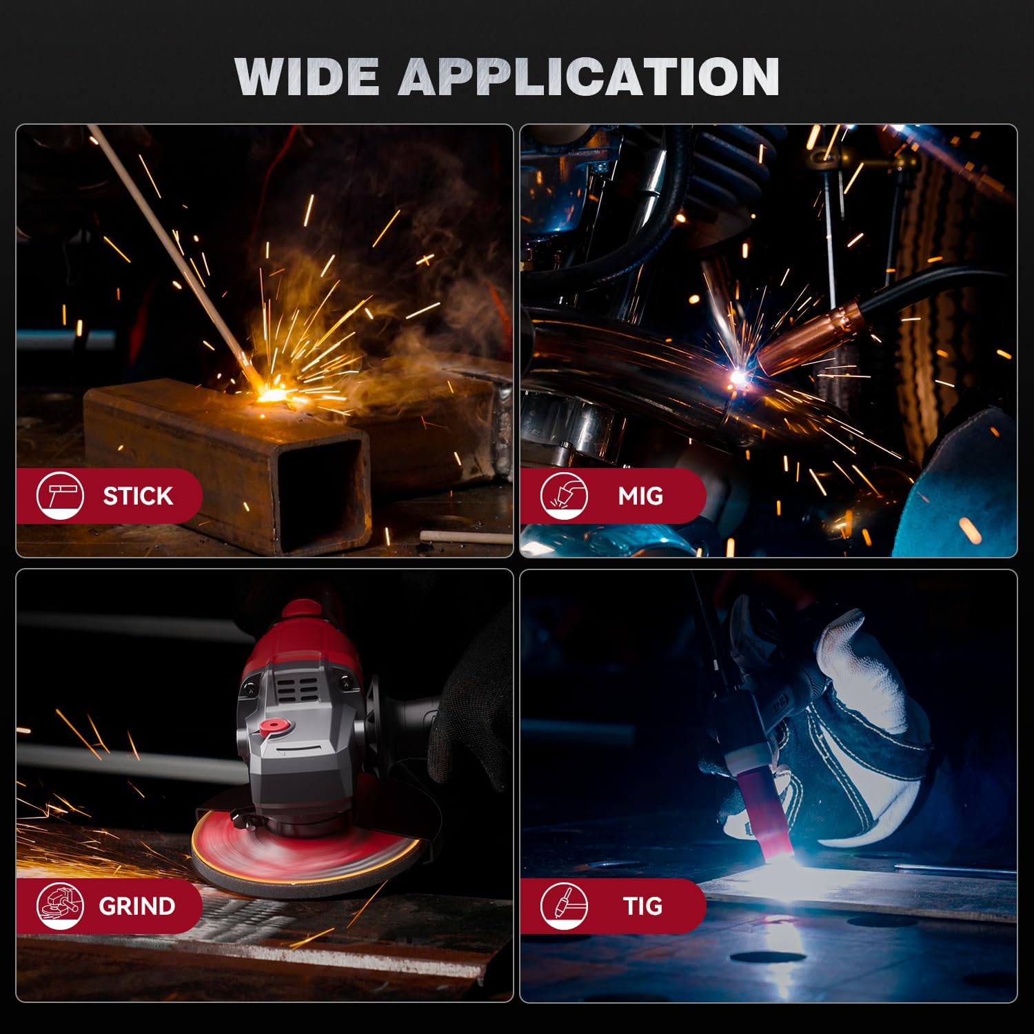 ARCCAPTAIN Welding Helmet Auto Darkening, True Color Solar Powered Welding Mask with 4 Arc Sensor, 1/1/1/1 Optical Clarity and Adjustable Shade 4/9-13 Welder Helmet - Image 7