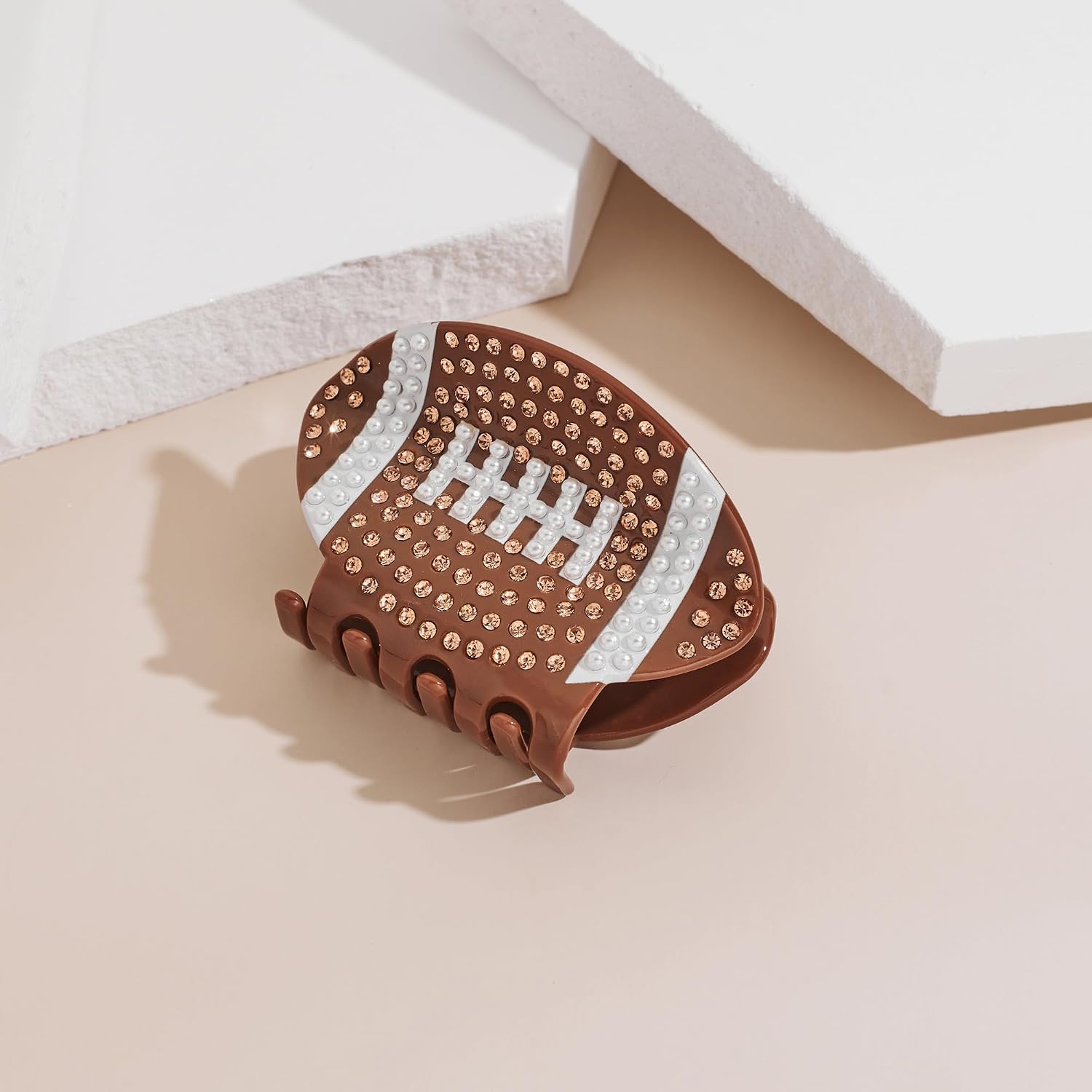 LILIE&WHITE 1PC American Football Hair Clips For Women Rugby Hair Claws
