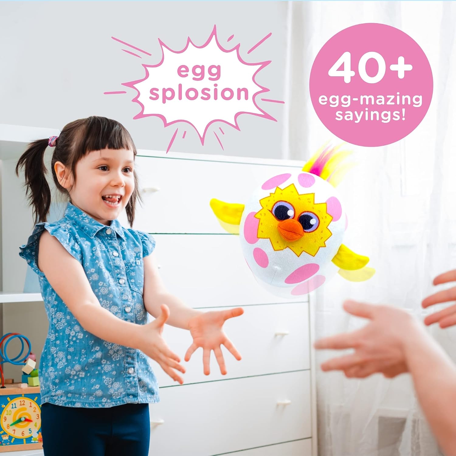 Move2Play, Egg Toss, Hilariously Wild and Fun, Active Play Kids Game, Birthday Game for Kids Ages 3, 4-8+, Preschool, Toddler, Indoor, Outdoor Toy