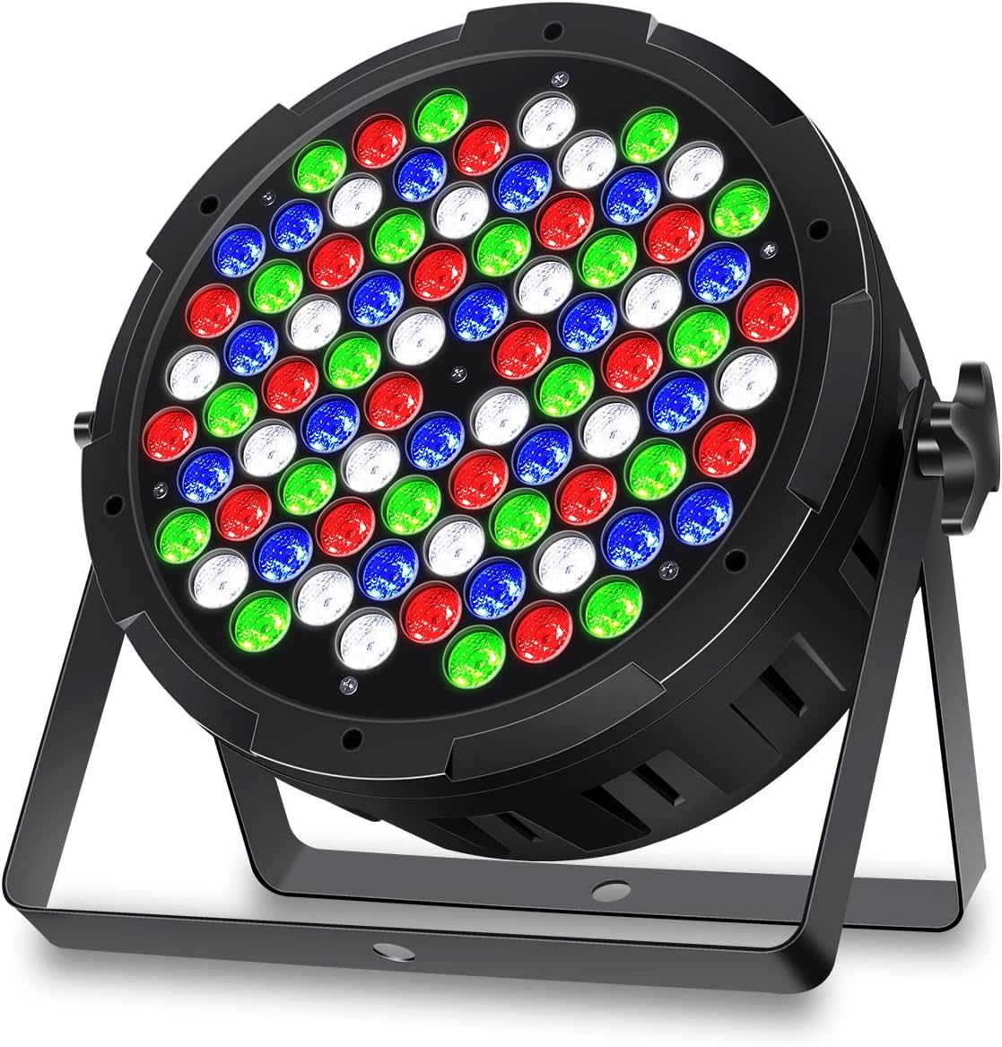 Stage Par Lights,160W 80 LED RGBW 4IN1 DJ Stage Par Can Lights for Parties Sound Activated Auto by DMX Control Stage Uplights for Events Wedding Disco Party Live Band DJ Show Stage Lighting