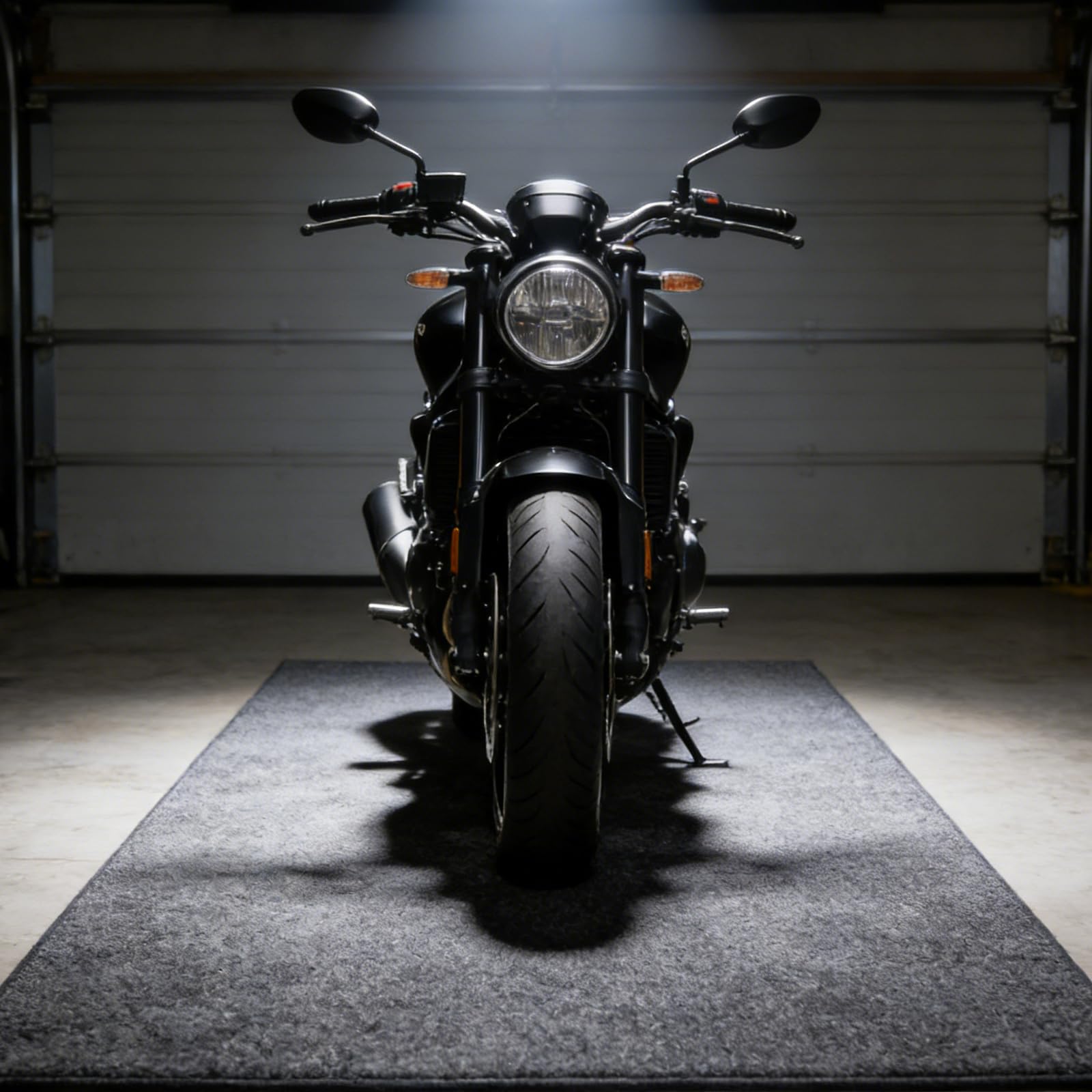 ölauffangmatte: 2 Stück Garagenboden Matten, Motorrad Teppich, 100x200 cm Grau Chemiefaser Filz, Ölbindend rutschfest Reparatur Unterlage Für Garage Werkbank Auto Service