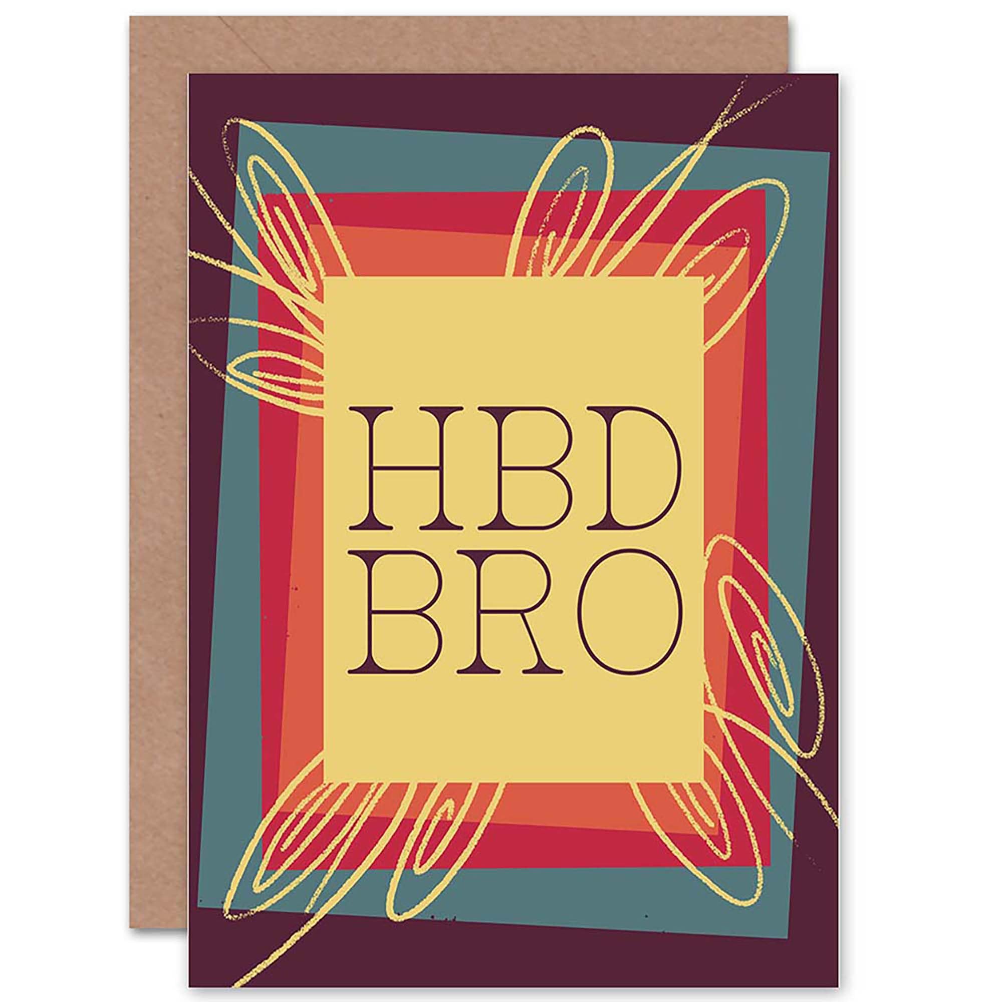Wee Blue Coo CARD BIRTHDAY HAPPY BROTHER TEXT MESSAGE HBD BRO GIFT