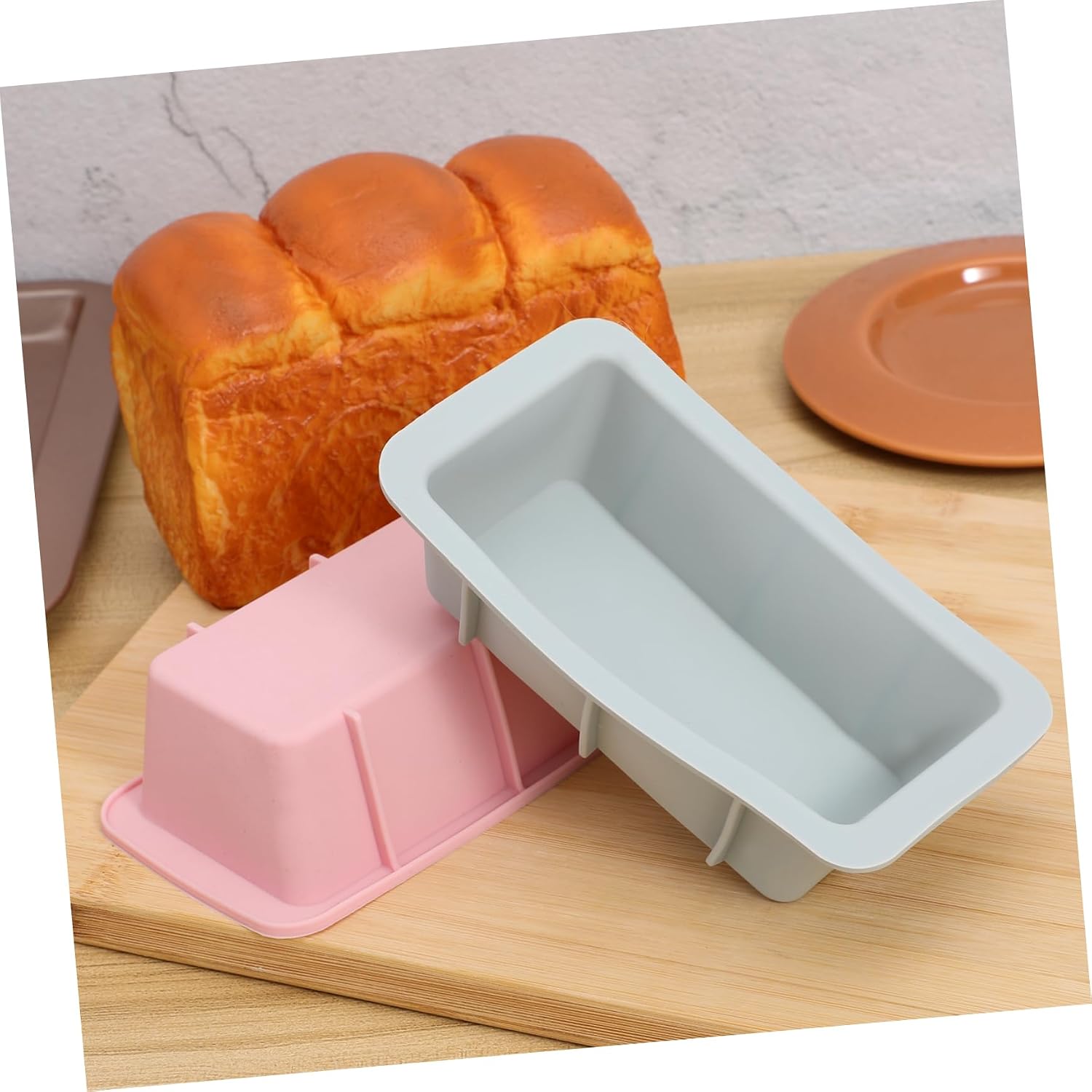 2pcs Silicone Rectangular Cake Mold Baking Molds for Toast Mousse and Bread Food-grade Silicone Easy Desserts