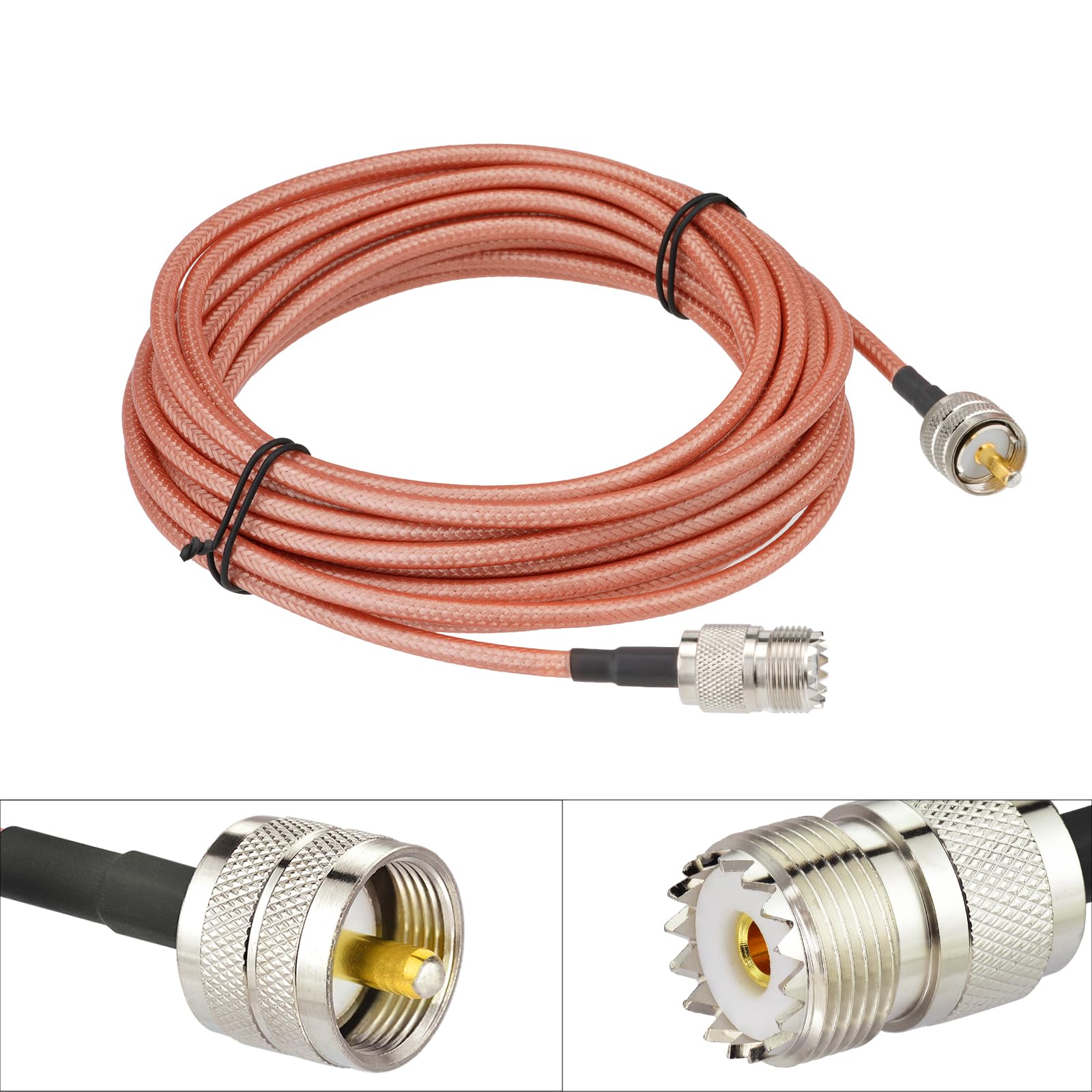 Superbat Câble Coaxial RG400 UHF PL259 Mâle vers SO239 Femelle 6m 50 Ohms