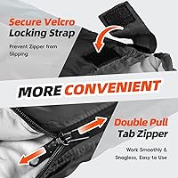 Vista 7 de MEREZA Sacos de Dormir XL para Adultos Clima Frío Saco de Dormir Grande y Ancho para Chicas y Chicos Grandes y Altos con Bolsa de Compresión