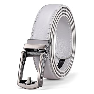 Automatic Ratchet Genuine Leather Dress Belt Men Executive Classic Gift