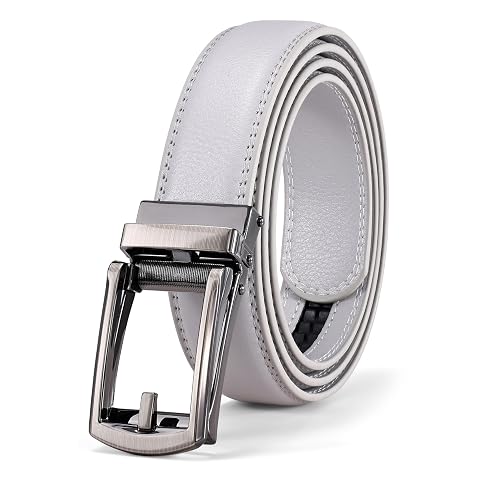 Automatic Ratchet Genuine Leather Dress Belt Men Executive Classic Gift