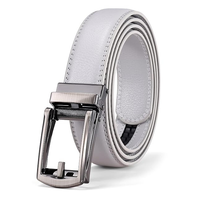 Automatic Ratchet Genuine Leather Dress Belt Men Executive Classic Gift