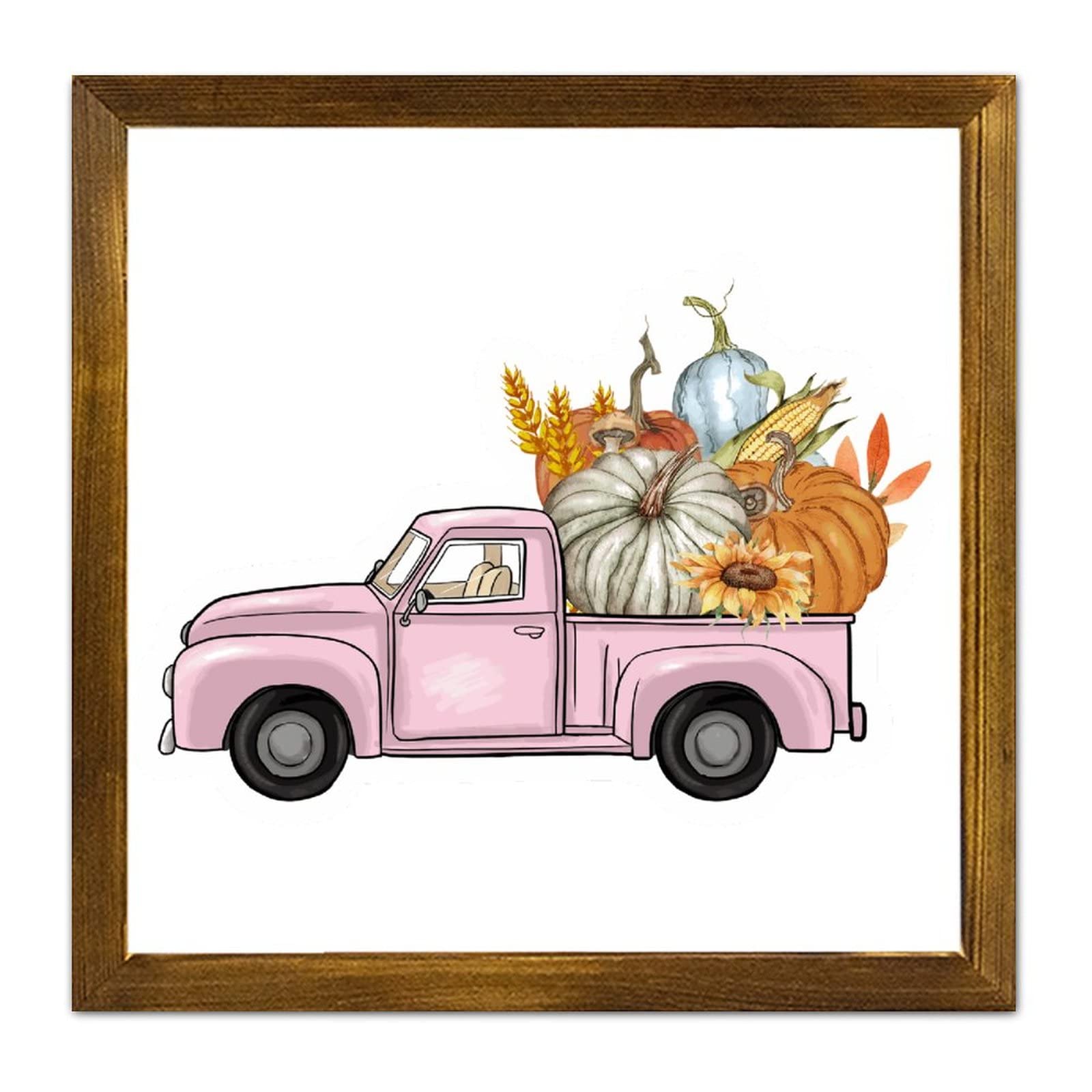 Plaques en bois citrouille Thanksgiving decoration murale salon entree cuisine 30cm