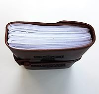 Vista 7 de Mjolnir Thor's Hammer Mens Leather Journal, Free Personalization 5" x 7" Blank Handmade Paper Travel Journal Unlined