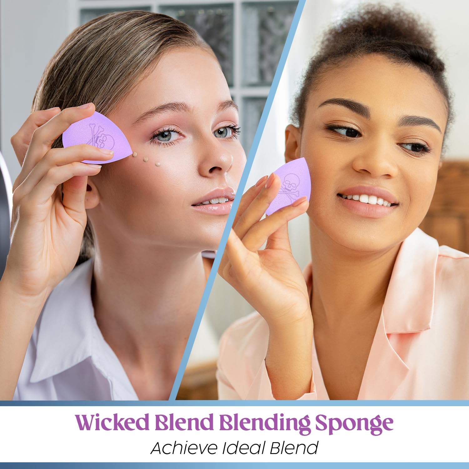 Profusion Cosmetics Wicked Blend Blending Sponge and Sponge Holder, Versatile Tool for Smooth and Enhanced Makeup Application, Achieve Ideal Blending