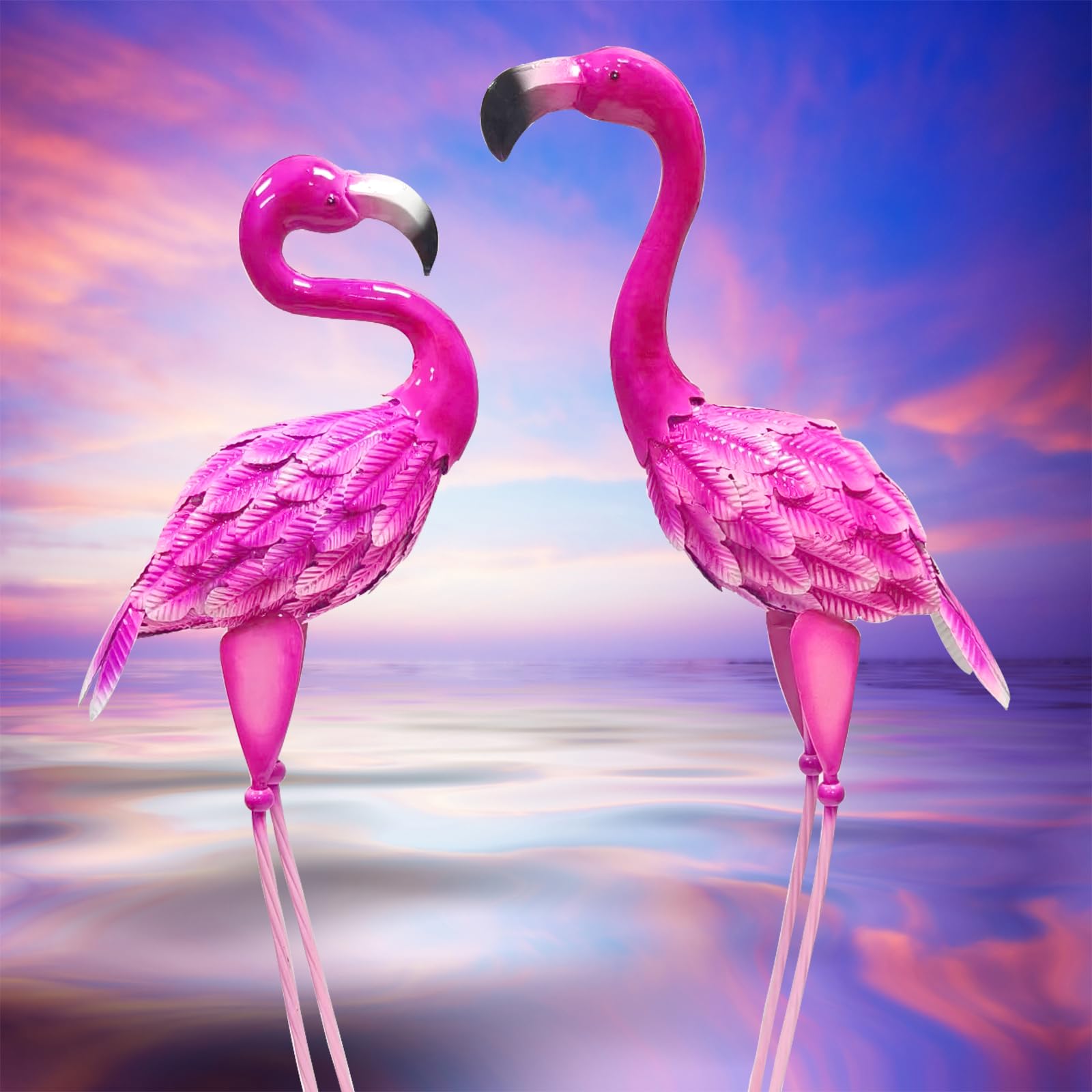 Statue De Jardin Flamant Rose, Décoration De Jardin 40 X 24 X