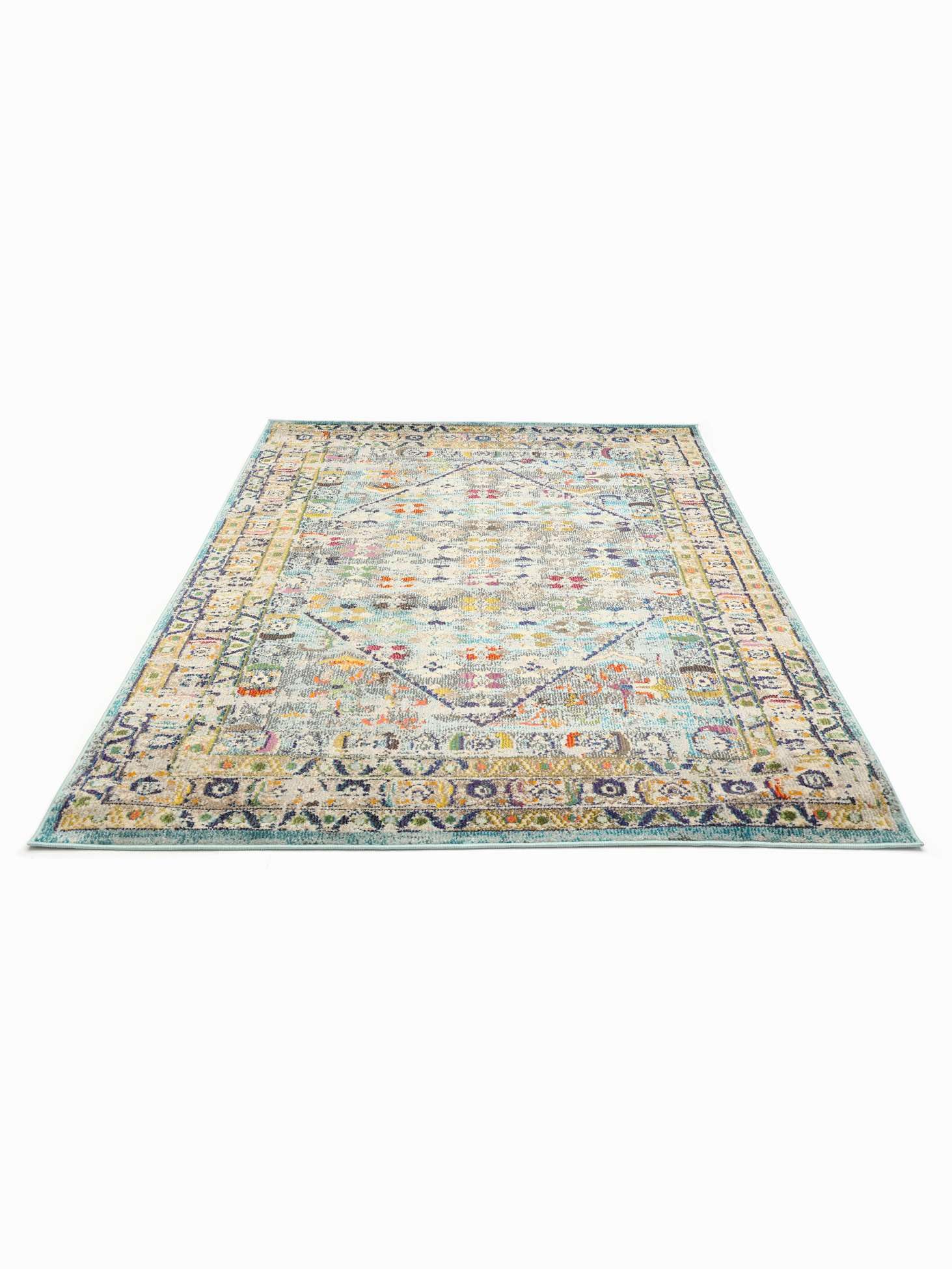RugVista Chillon Tapis, 160 x 230 cm, Clair Bleu/Multi