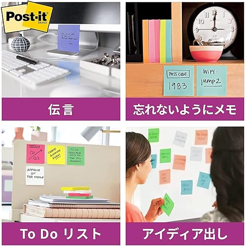 Miniatura 5 de Post-it 6301SS-YN - Notas adhesivas fuertes, color amarillo, rayado, 3.0 x 3.0 pulgadas (2.953 x 2.953 in), 90 hojas x 10 blocs