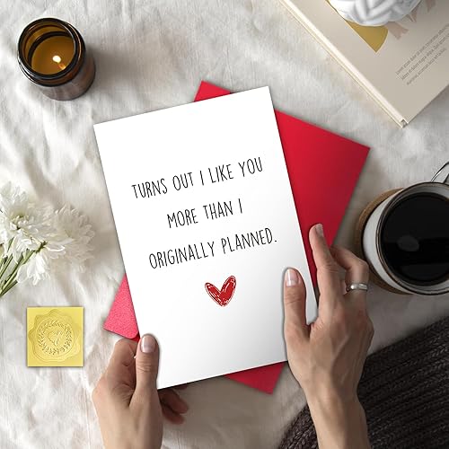 Miniatura 4 de TQDaiker Divertida tarjeta de aniversario para marido, novio, preciosa tarjeta del día de San Valentín de esposa, novia, tarjeta de amor para él y