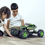 CROBOLL 1:12 Large RC Cars for Boys with Upgraded Lifting Function, 2.4GHz 4WD Remote Control Car Toy Gifts 20km/h Monster Truck for Kids, All Terrain RC Truck for 60Min Play(Green)