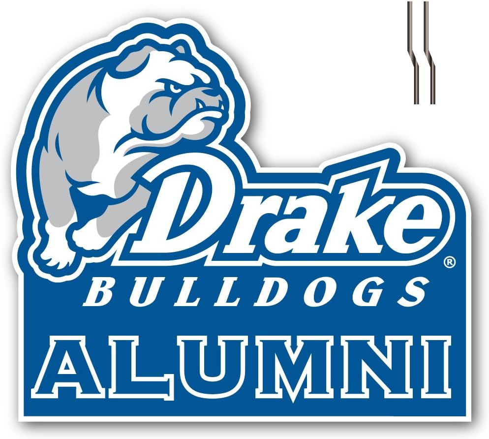 VictoryStore Yard Sign Outdoor Lawn Decorations: Drake University - Shaped Corrugated Plastic Yard Sign - w/ 2 E-Z Stakes - Design 4.