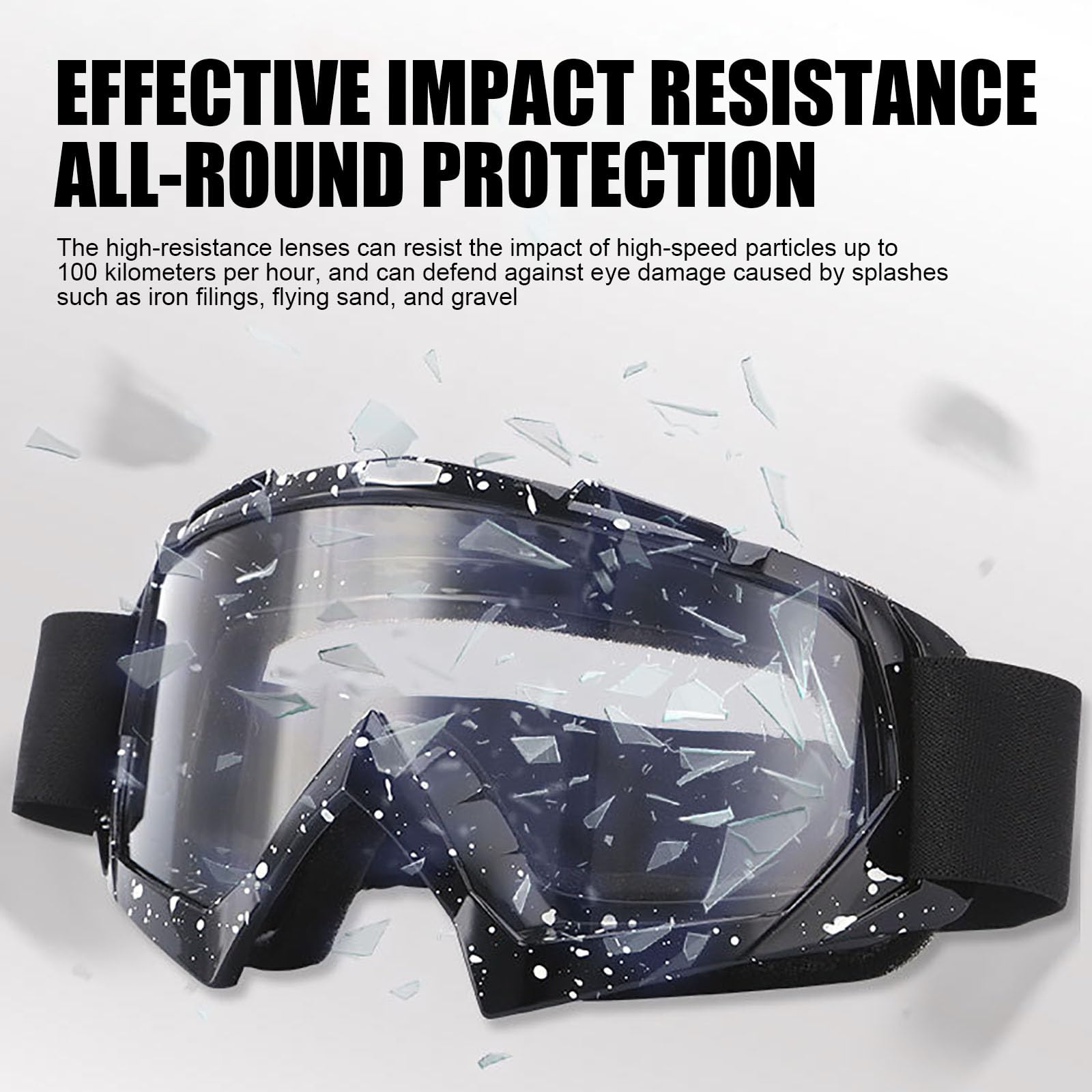Juego de 4 gafas de motocross con cubierta facial, gafas de motocicleta ATV Motocross Riding Offroad anteojos para adultos, hombres, mujeres jóvenes, mármol negro