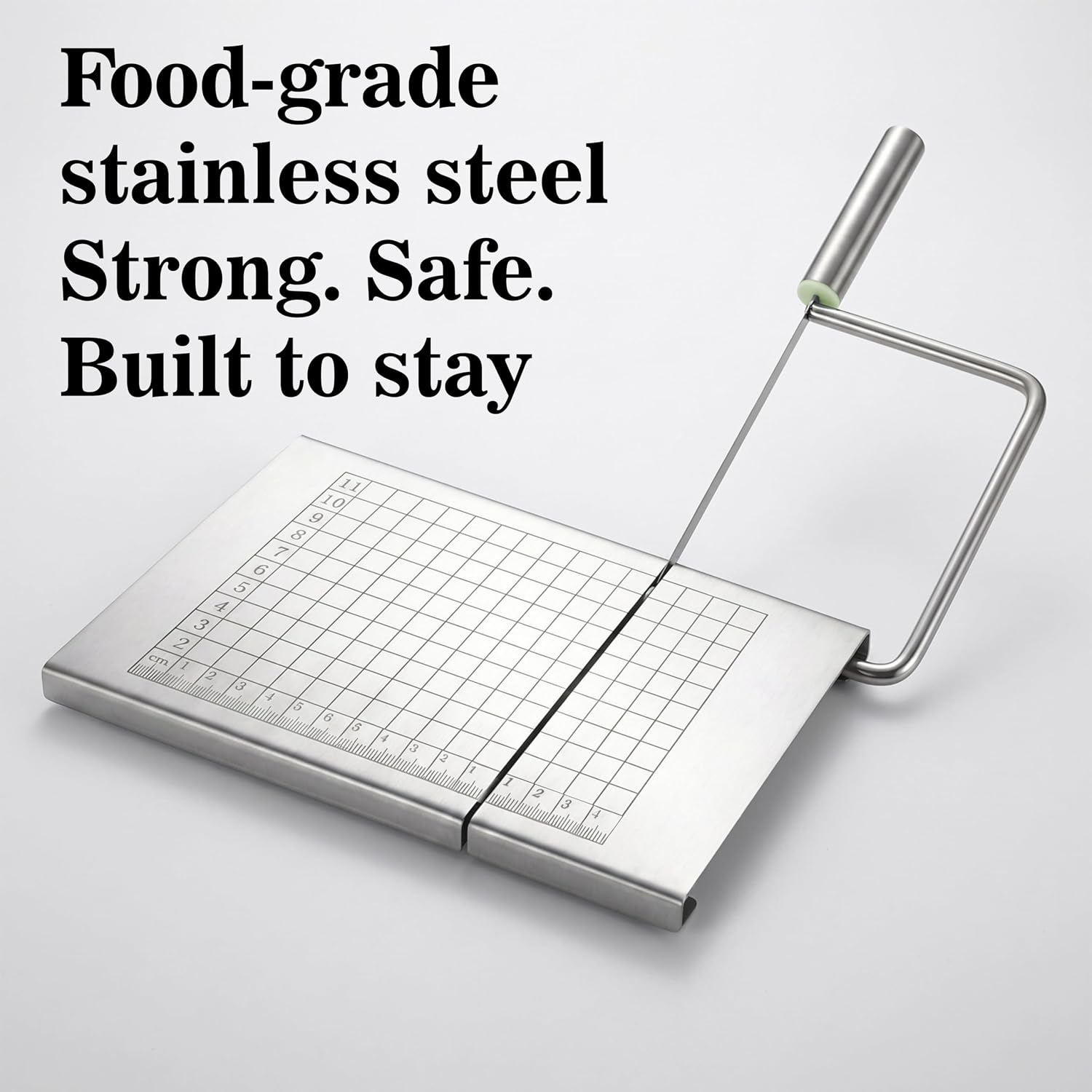 Cheese Slicer Cutter for Block Cheese with Measuring Grid