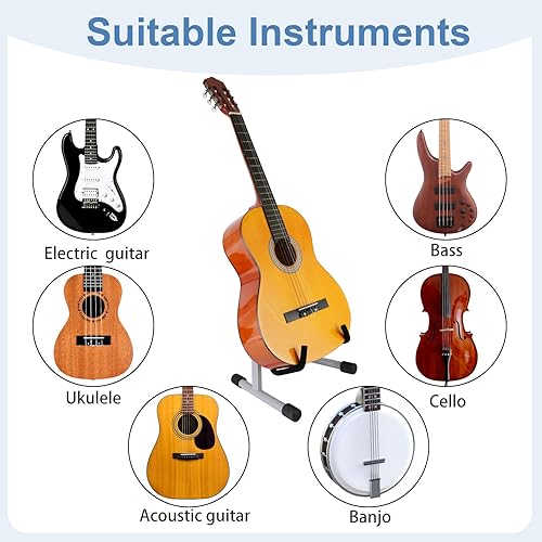 Miniatura 7 de EASTROCK Kit de guitarra eléctrica de tamaño completo de 39 pulgadas, soporte profesional portátil, gris