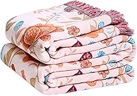 Vista 58 de Cobija para cama de estilo bohemio, 100 % algodón, ultra suave, edredón rústico, cobija de otoño, estampado floral, decoración de granja, cobija