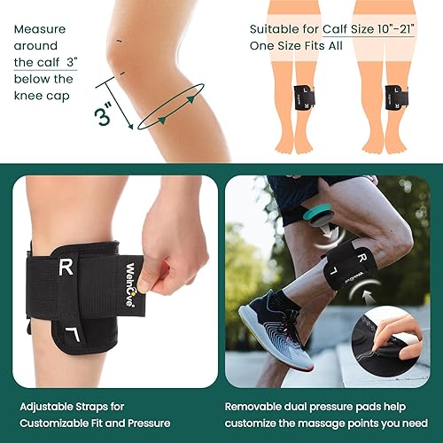 Miniatura 4 de Welnove Soporte para el nervio ciático para aliviar el dolor: almohadillas de presión para compresión específica. Alivia el nervio ciático, la