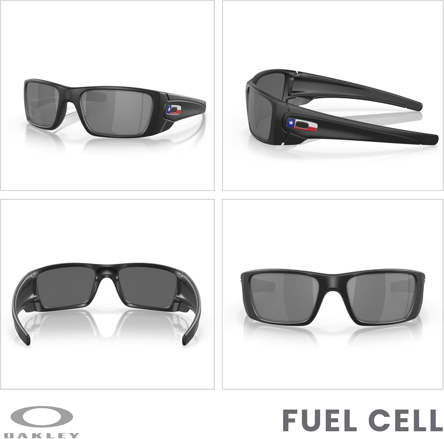 OAKLEY Fuel Cell OO9096 Rectangular Sunglasses For Men+ Bundle Accessory Leash Kit, Microfiber Pouch
