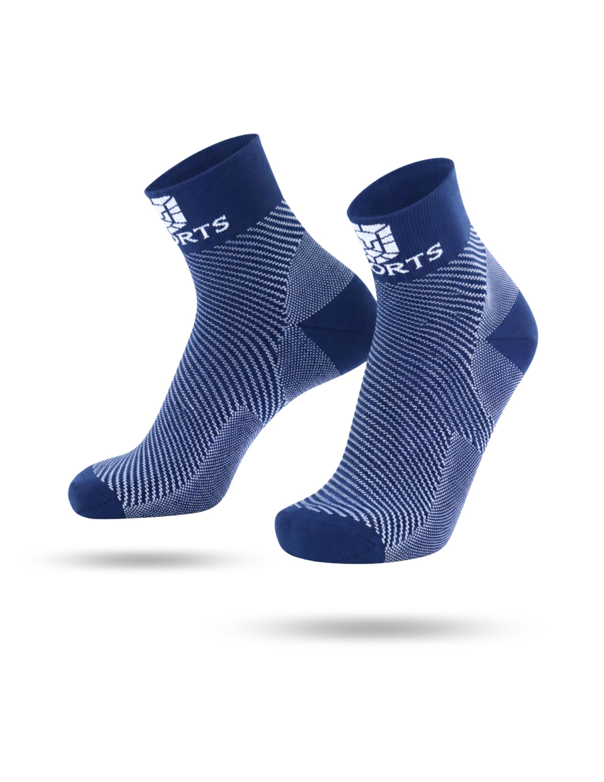 Kompressionssocken Kurz I Plantarfasziitis Compression Socks Fersensporn (Extra Weiche Laufsocken mit Anti-Blasenschutz)