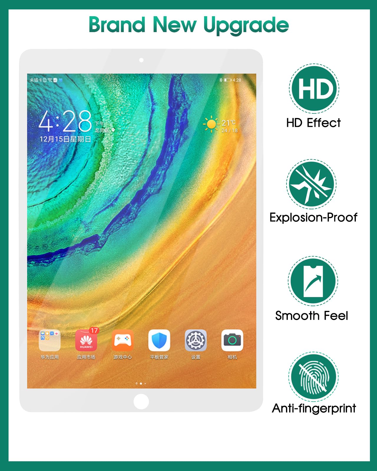 Ersatz-LCD-Display für iPad Pro 10.5 2017 A1701 A1709 Touchscreen Digitizer Glasscheibe Komplettes Montage-Reparatur-Set (weiß)