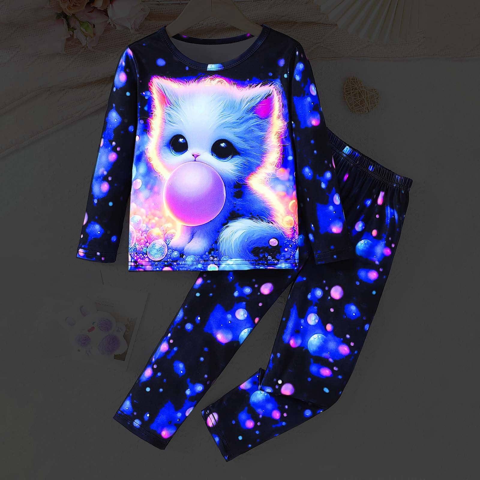 Ensemble Enfant, De Vêtements Pour Enfants, Haut Et Short À Manches Noctilucentes Pour Garçons Et Filles, 2 Pièces, Tissu Doux Pour La Peau