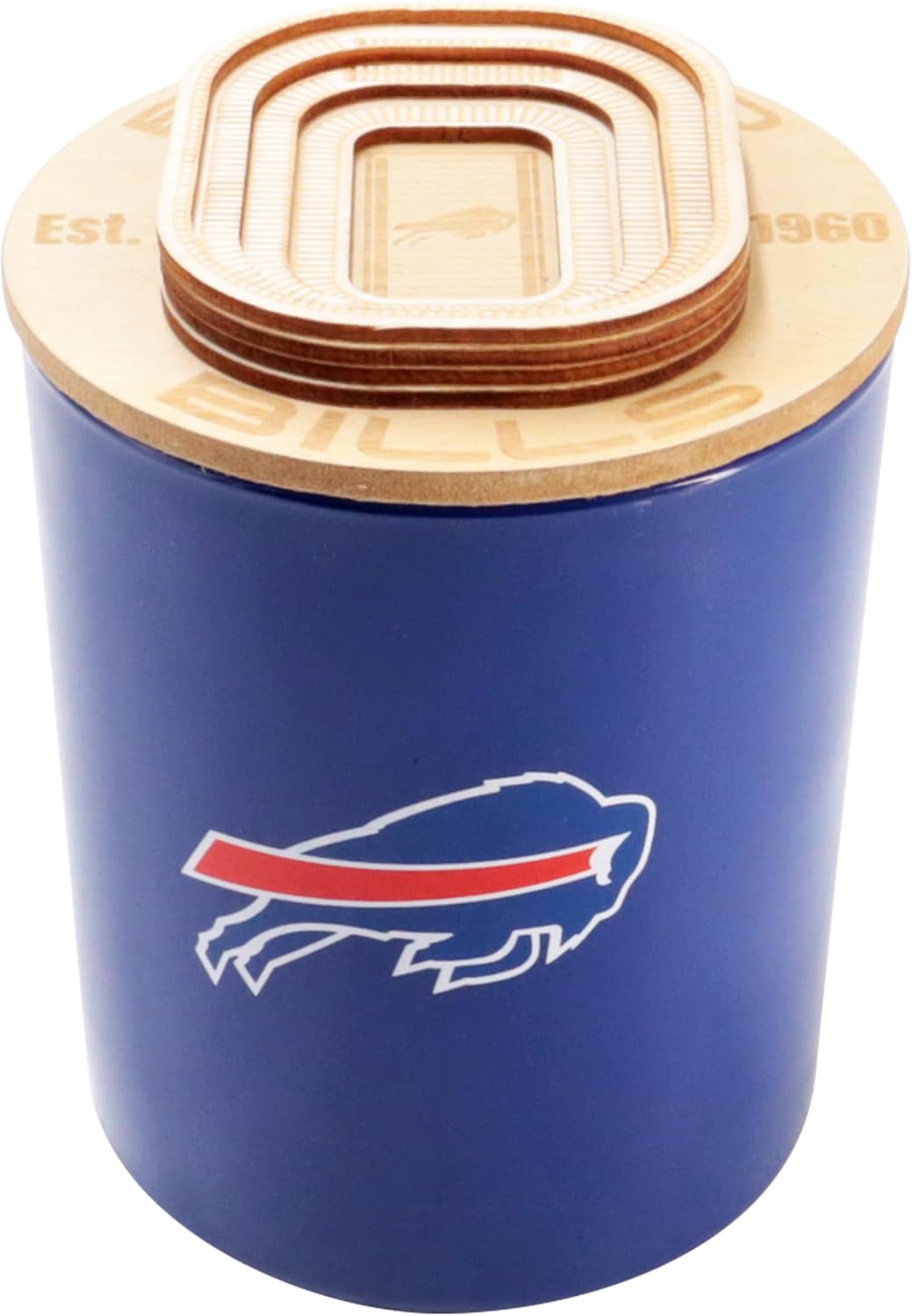 NFL Stadium Wood Top Glass Candle