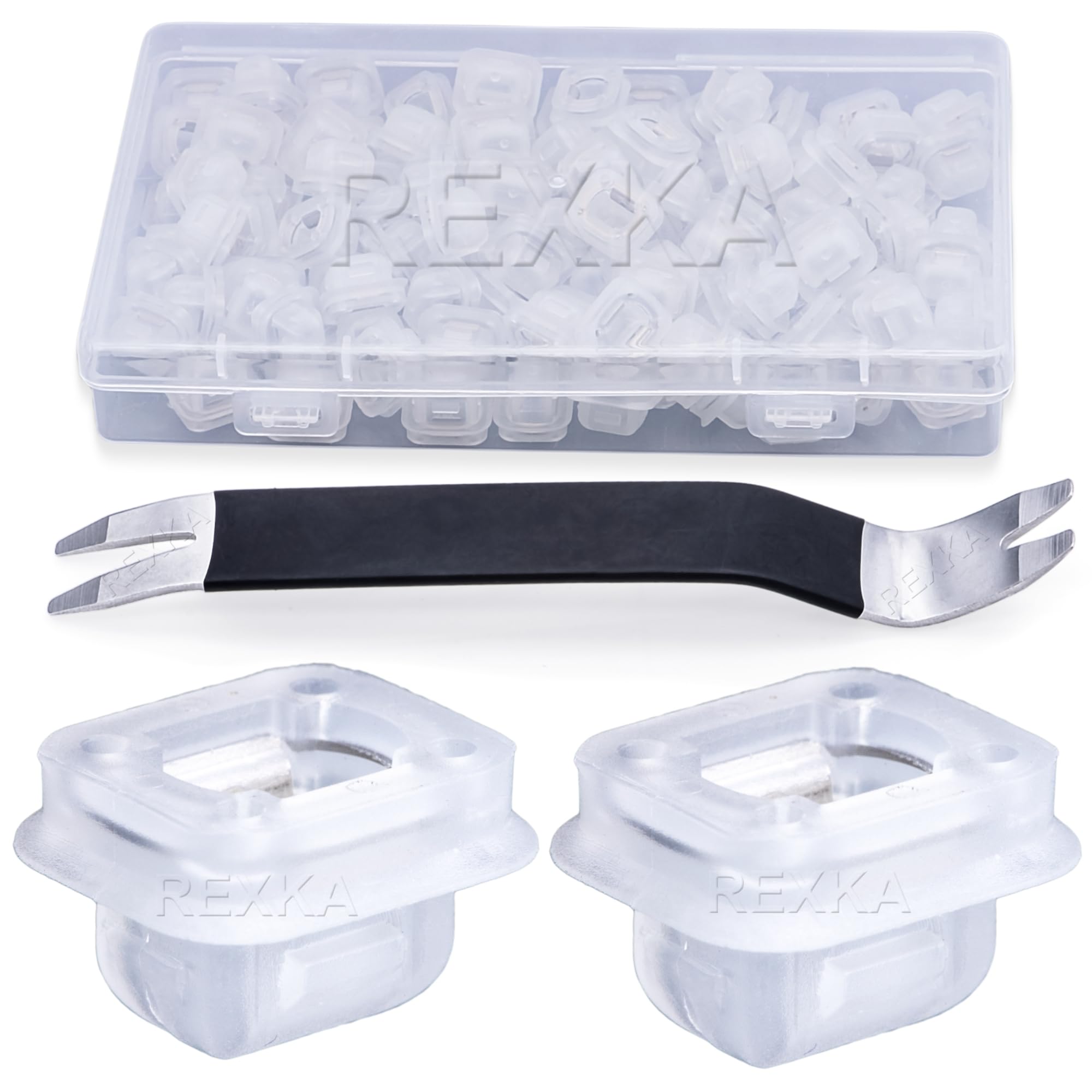 Rexka 51pcs Interior Trim Moulding Door Retainer Finisher Clips E46 E90 E91 X5 for BMW E46 E90 E91 E92 320i 323i 325i 328i 330i M3 X5 E53 07149158194