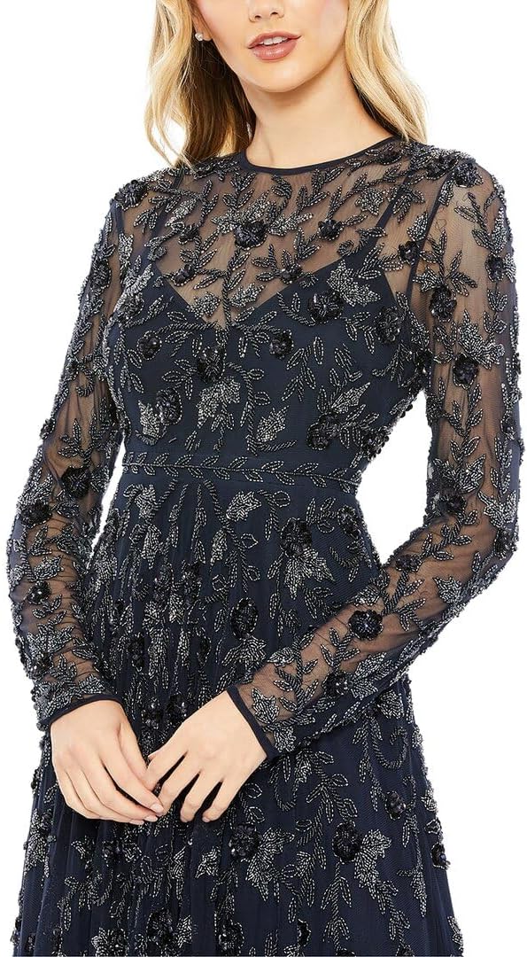 Mac Duggal 10799 Floral Dress for Party - Most Beautiful Slender Body Dress for Women - Image 3