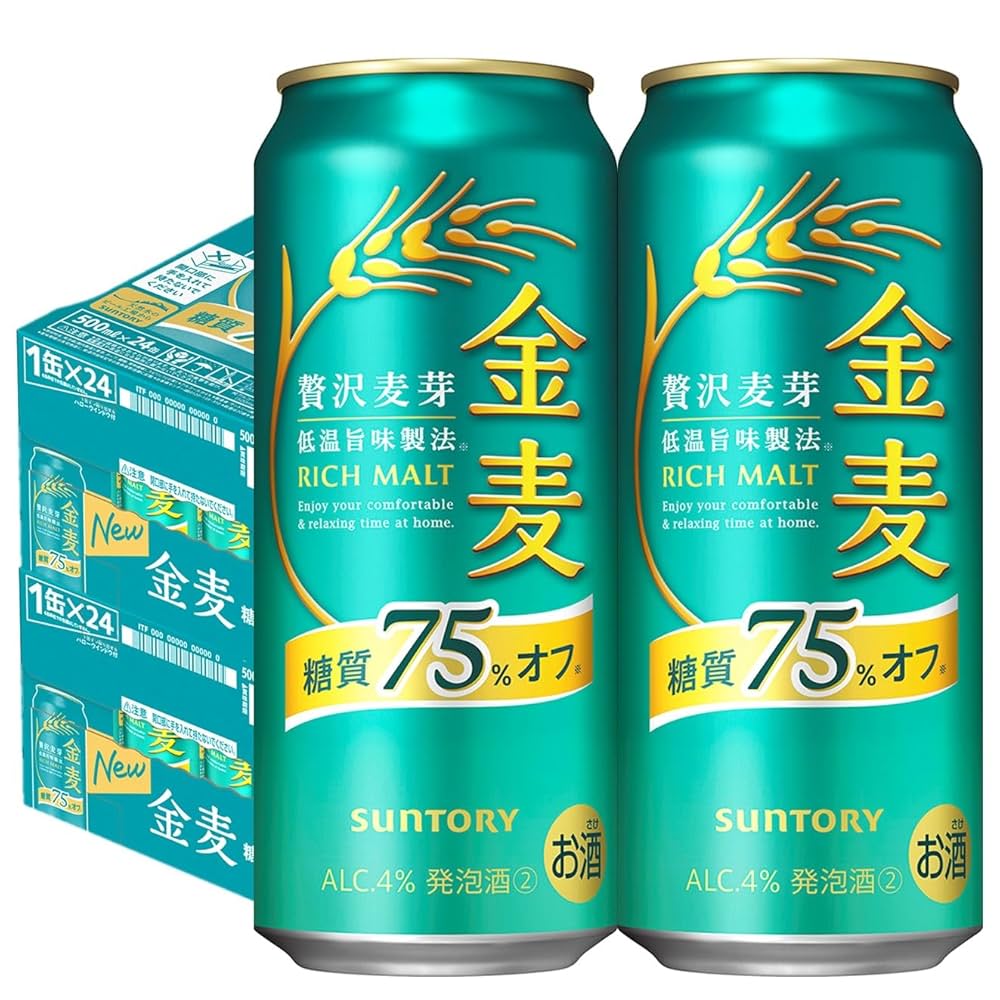 Amazon.co.jp: 金麦 糖質75%オフ 500ml 48本 [ サントリー