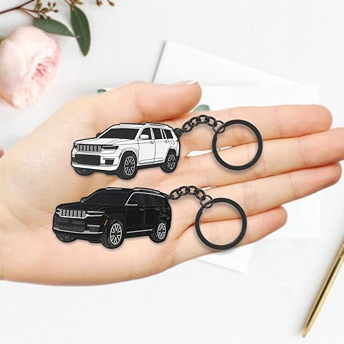 Miniatura 3 de Llavero para Jeep Grand Cherokee, para Jeep Grand Cherokee Accesorios 2011-2022, llavero de metal