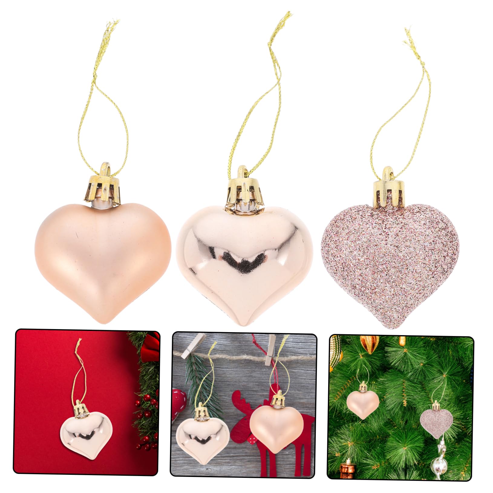 Alipis 5 Sätze Valentinstag Dekoration Wandbehänge Weihnachts Mittelstücke Weihnachtsschmuck Weihnachtsbaum Weihnachtsdekoration Weihnachtsschmuck Valentinstag Kugeln Stück * 5