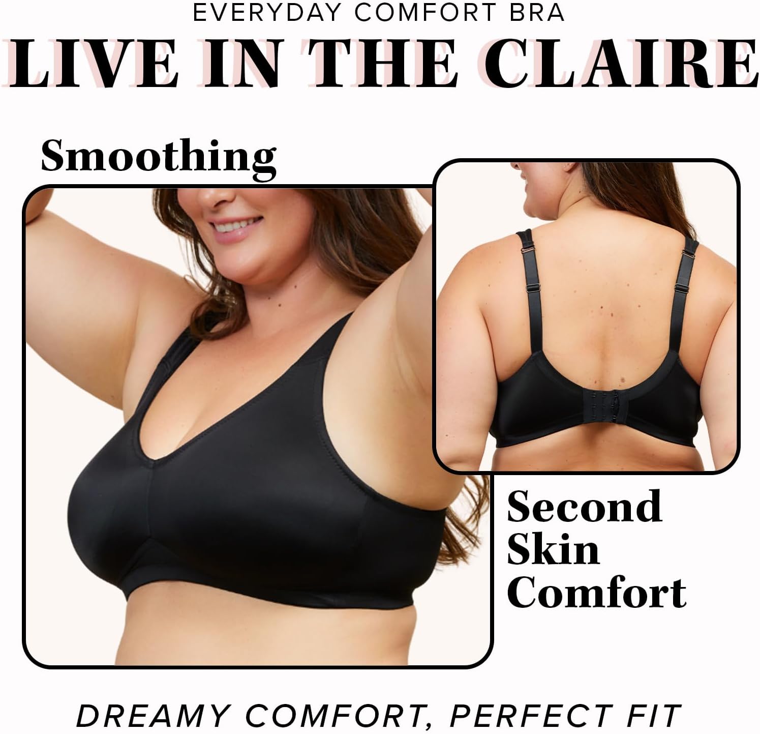 Leading Lady, The Claire, Everyday Comfort Bra, Big Band, Breathable, Adjustable, Wire Free Band, Full Coverage Bra for Women - Image 4