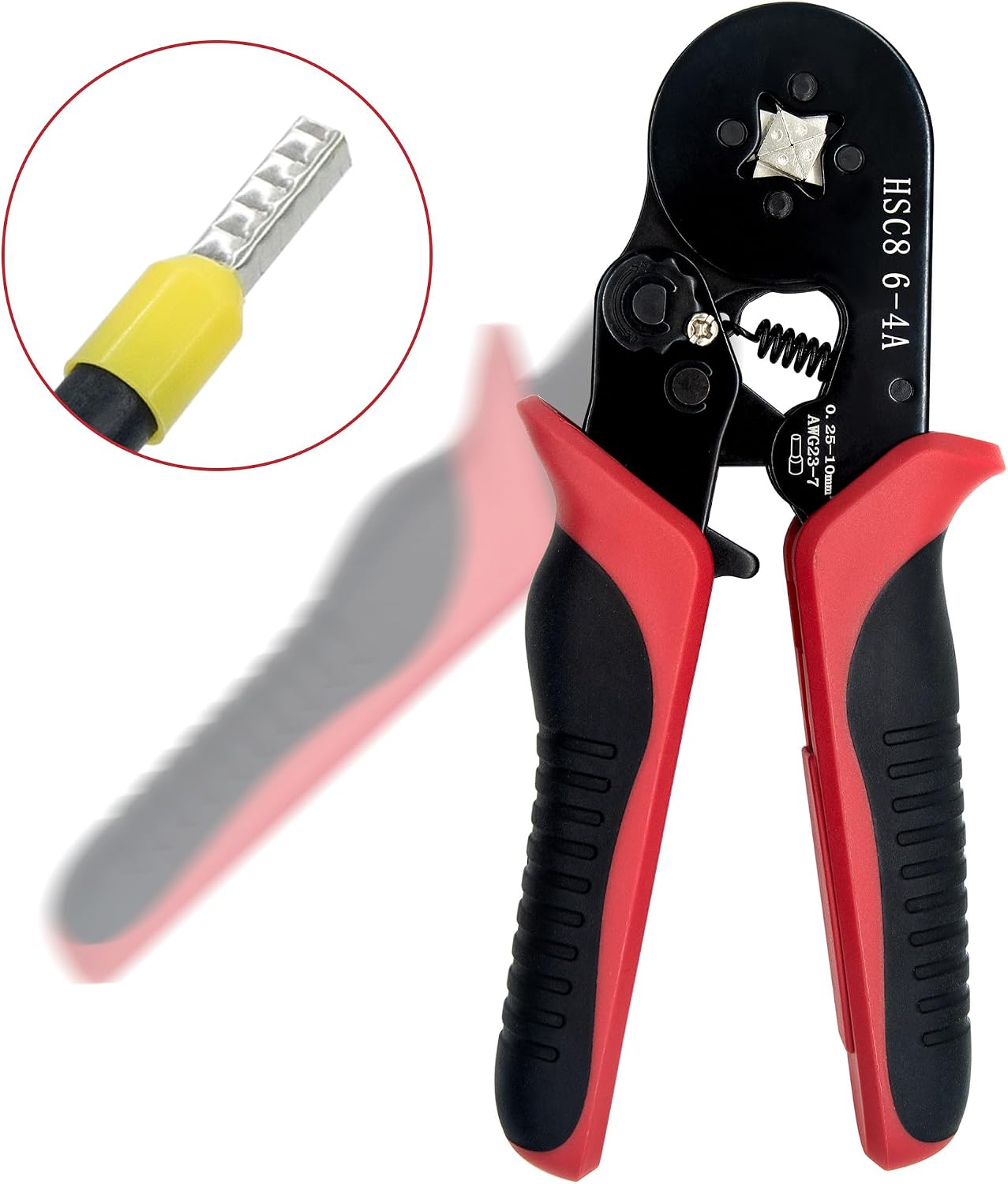 Ferrule Crimper Kit - Crimping Tool for Wire Terminals 0.25-10mm (AWG 23-7) with Self-Adjusting Mechanism for Secure Connections