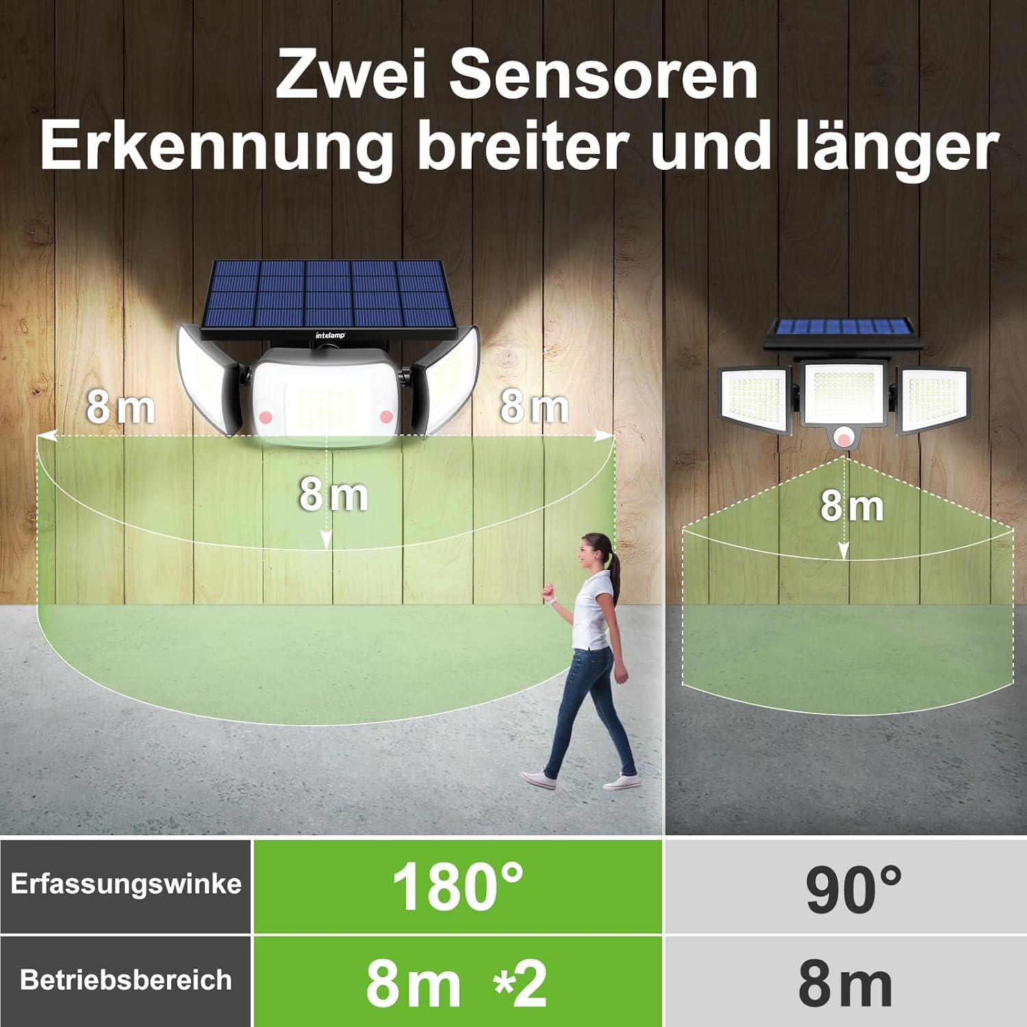 Comparison of INTELAMP solar light features