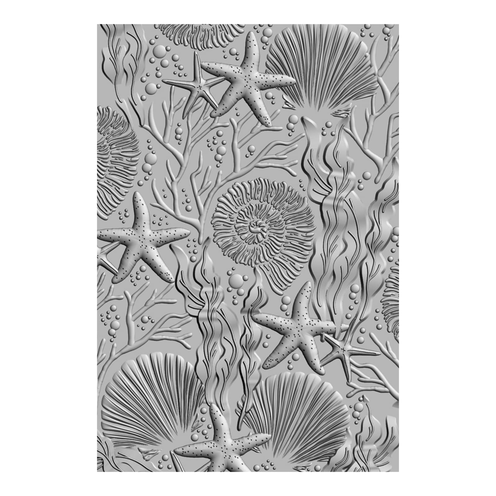 Sizzix 3-D Textured Impressions Embossing Folder Under The Sea by Kath Breen, One Size, Multicolor