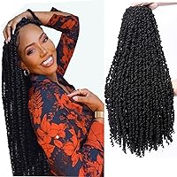 Vista 27 de Cabello Corto PassionTwist de 8 Pulgadas Cabello Pre-retorcido Passion Twists Cabello de Ganchillo Pre-enrollado Cabello Rizado de Ganchillo para 1b