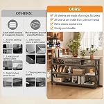 Mexin 47 Table Canapé Console de pouce avec tiroir, Table d'entrée industrielle avec étagères de rangement, Organisateur de rangement pour Hallway Salle de séjour Couch Foyer comptoir cuisine, Chêne gris
