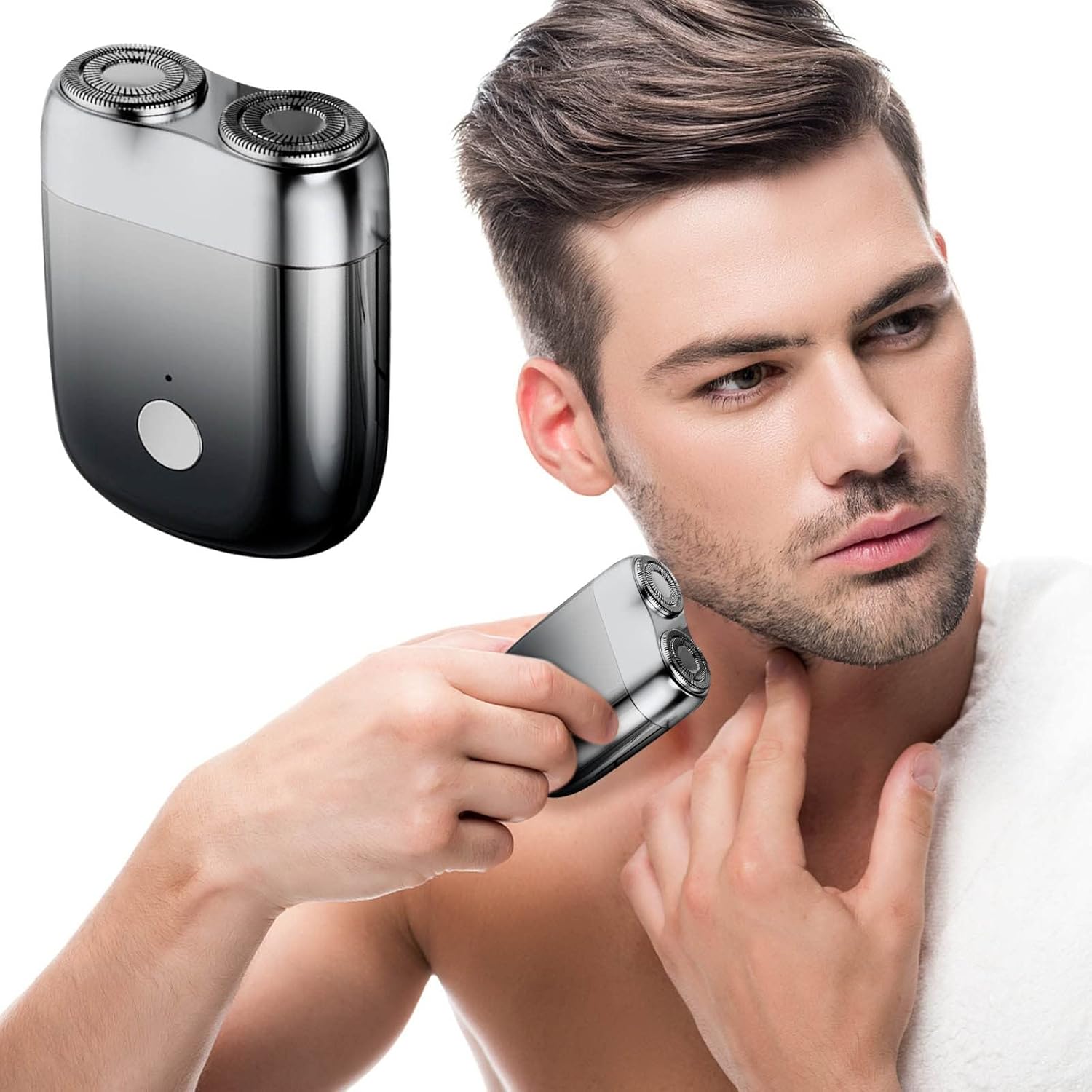 Electric Shaver, USB Mini Portable Face Cordless Rotary