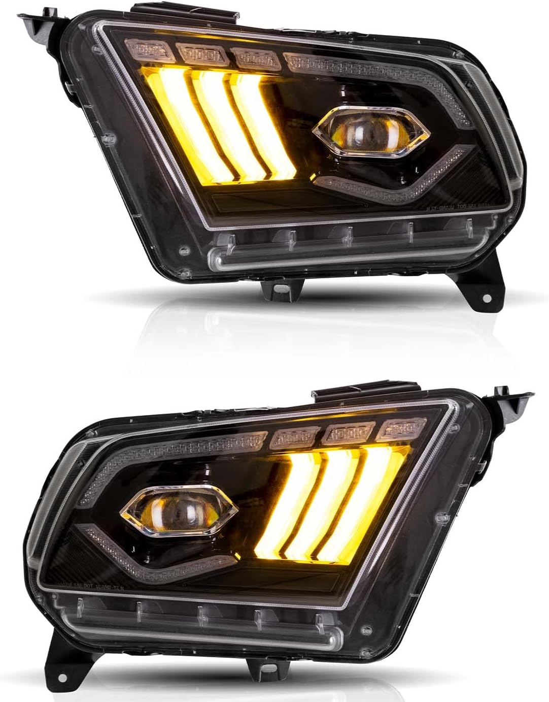 Amazon.com: VLAND LED Projector Headlights Assembly Pair For Ford ...
