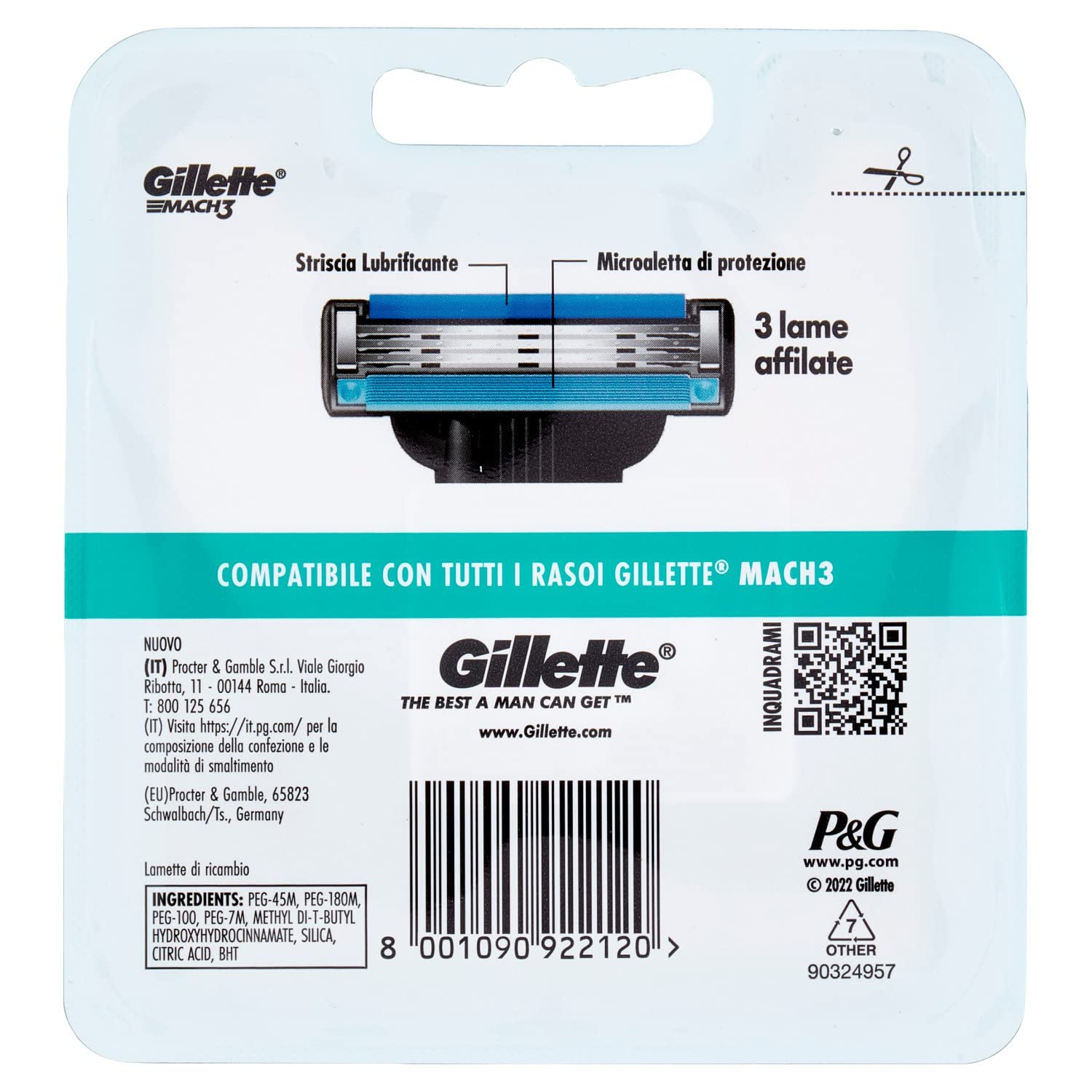 Gillette Mach3 wymienne ostrza do golenia dla mężczyzn, maszynki do golenia 3 ostrza