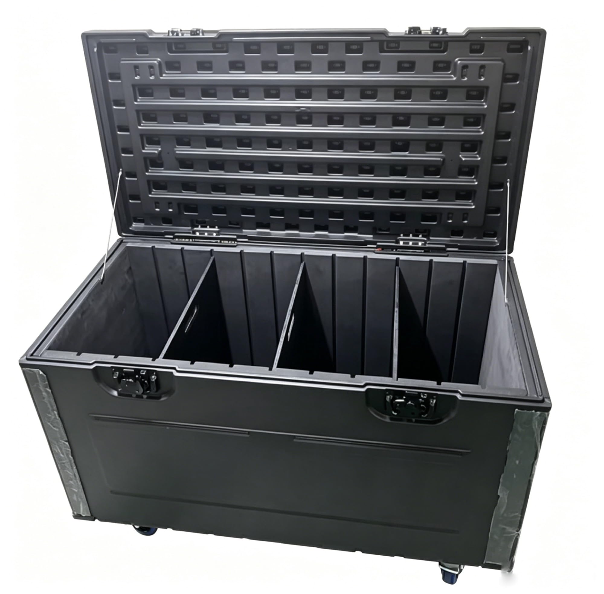 KIBONCY Heavy-Duty PE Flight Case Wheeled Waterproof Storage Box For Military Instruments Stage Equipment